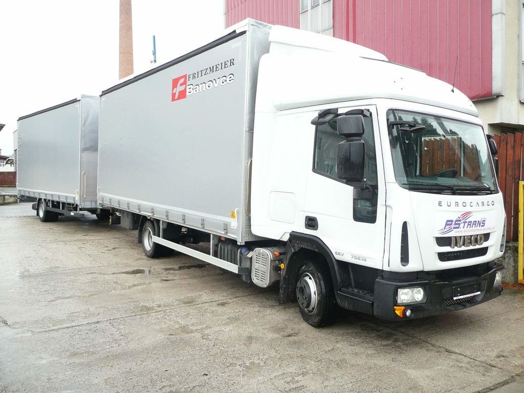 Valník s plachtou a príves na Iveco Eurocargo, výroba HuStra